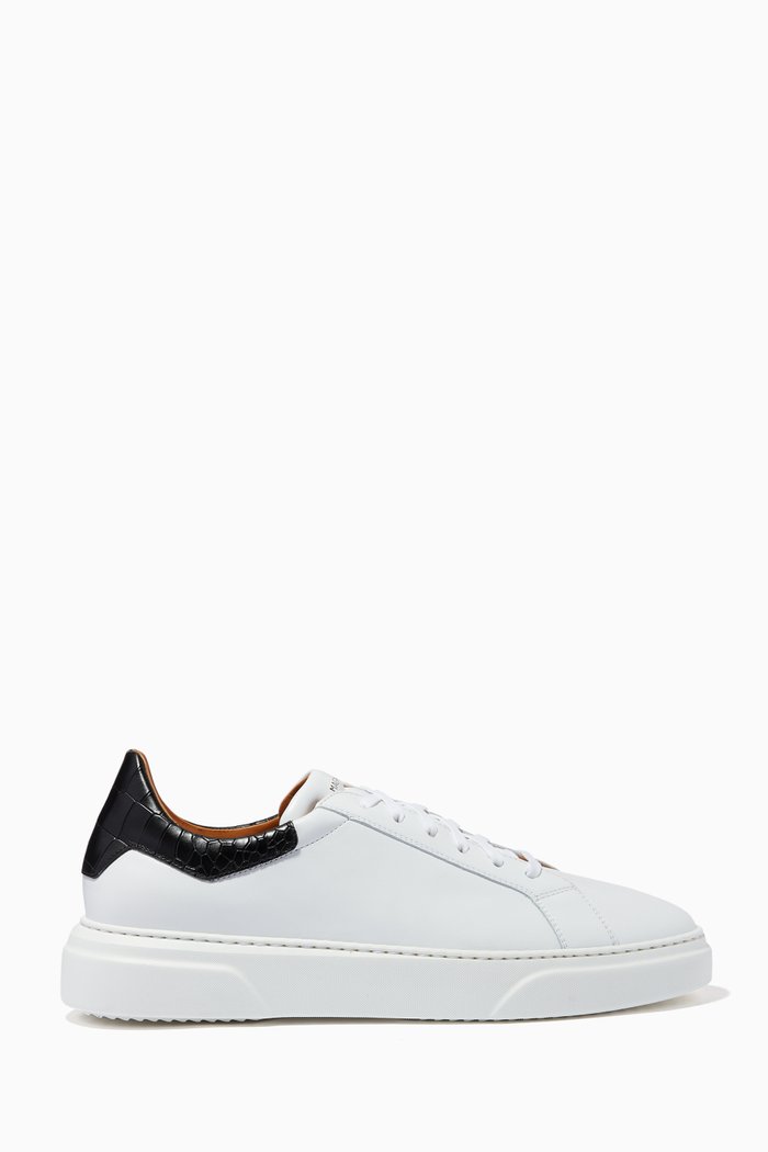 

Tennis Sneakers in Leather, White
