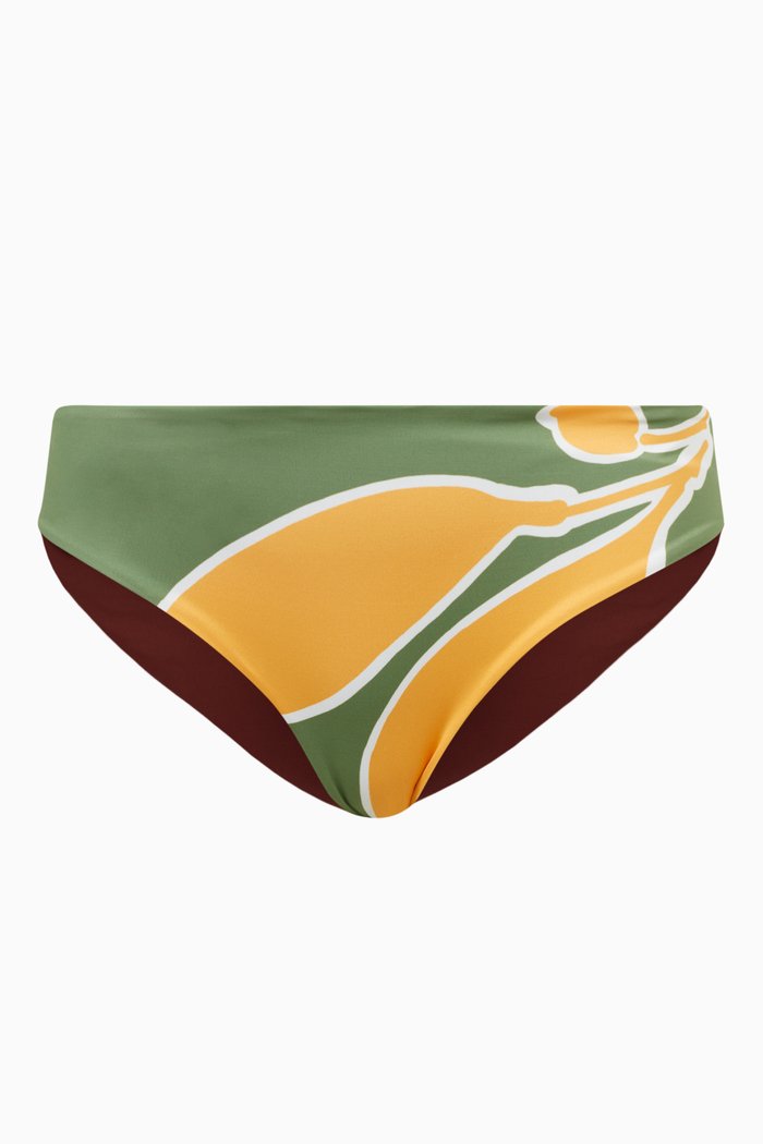 

Sunset Waves Reversible Bikini Bottoms, Green