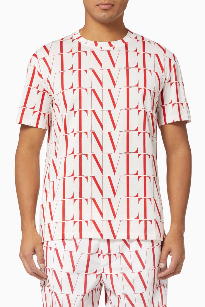 

VLTN TIMES T-shirt in Cotton Jersey, White