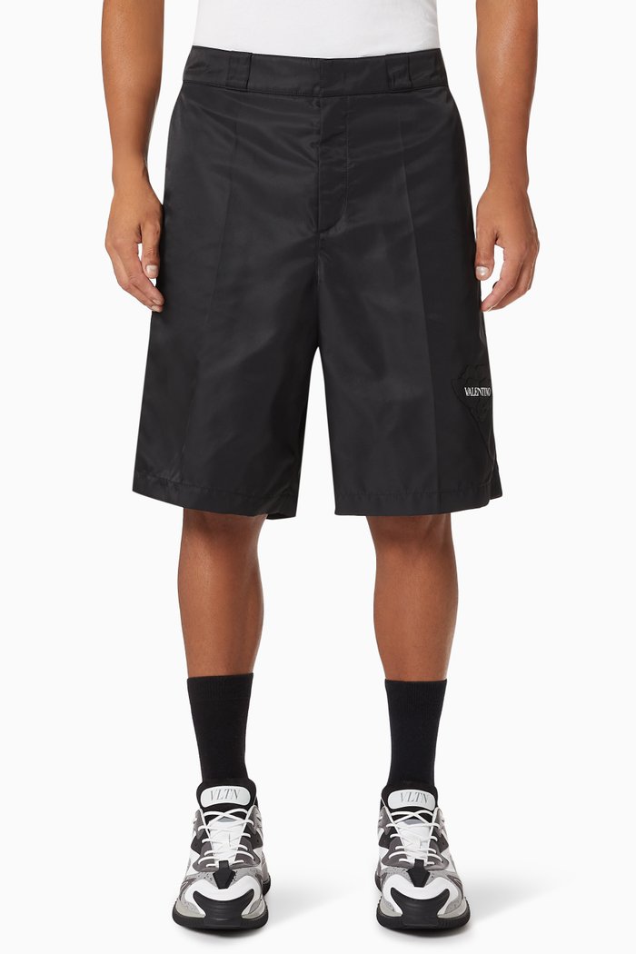 

Garden Bermuda Shorts in Nylon, Black