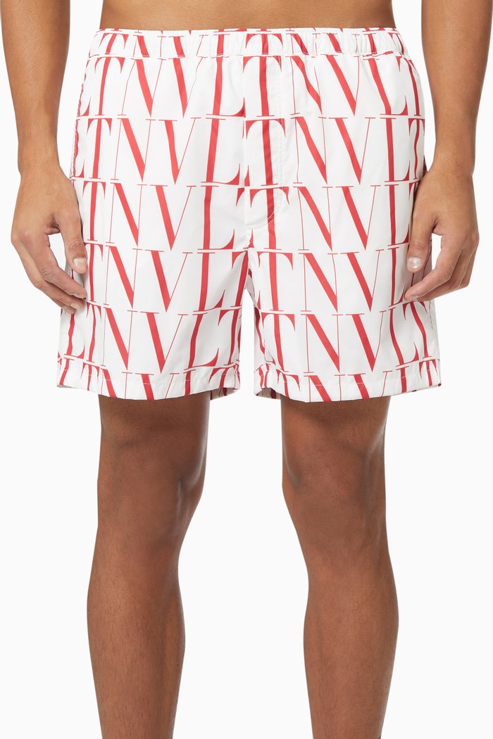 VLTN TIMES Swim Shorts in Nylon, White