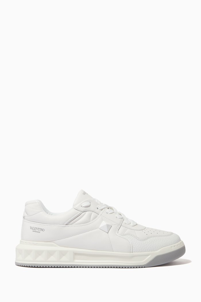 

Valentino Garavani Roman Stud Low-top Sneakers in Leather, White
