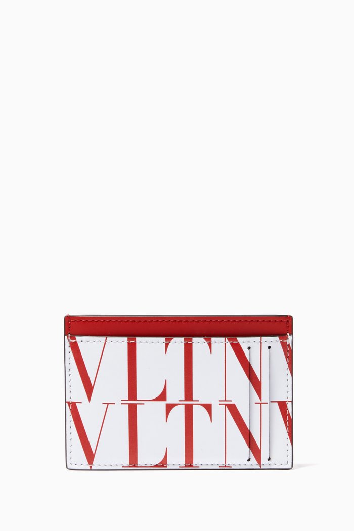 

Valentino Garavani VLTN TIMES Cardholder in Calfskin, White