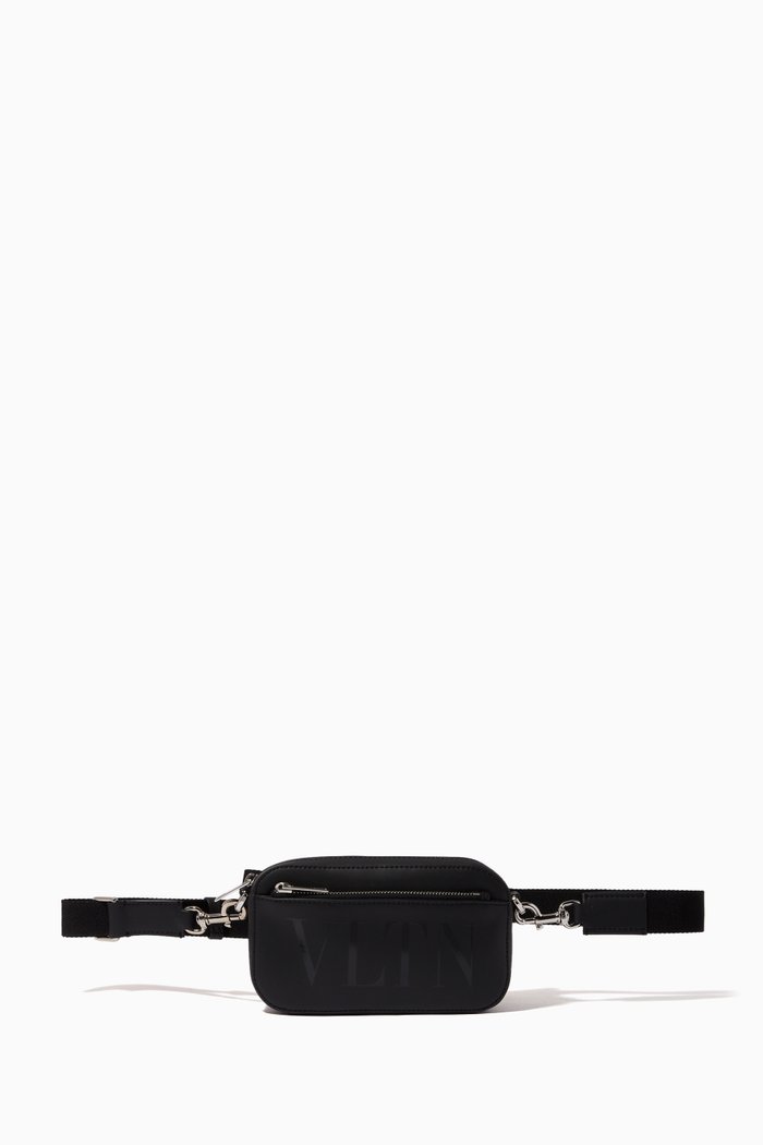 

Valentino Garavani VLTN Convertible Crossbody Bag in Calfskin, Black