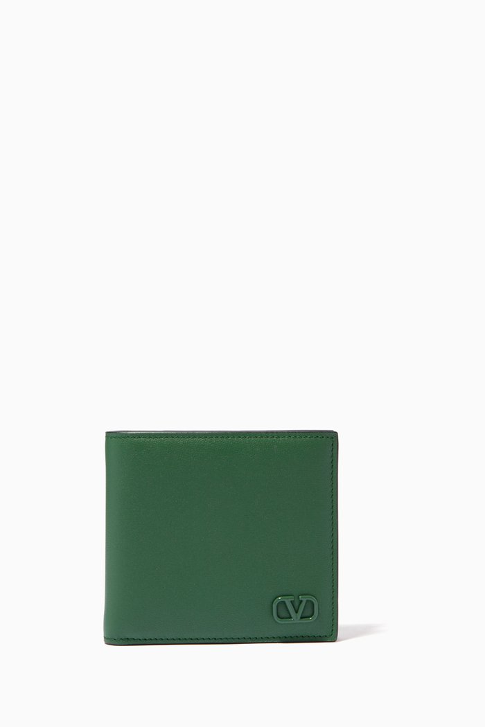 

Valentino Garavani VLOGO Wallet in Calfskin, Green
