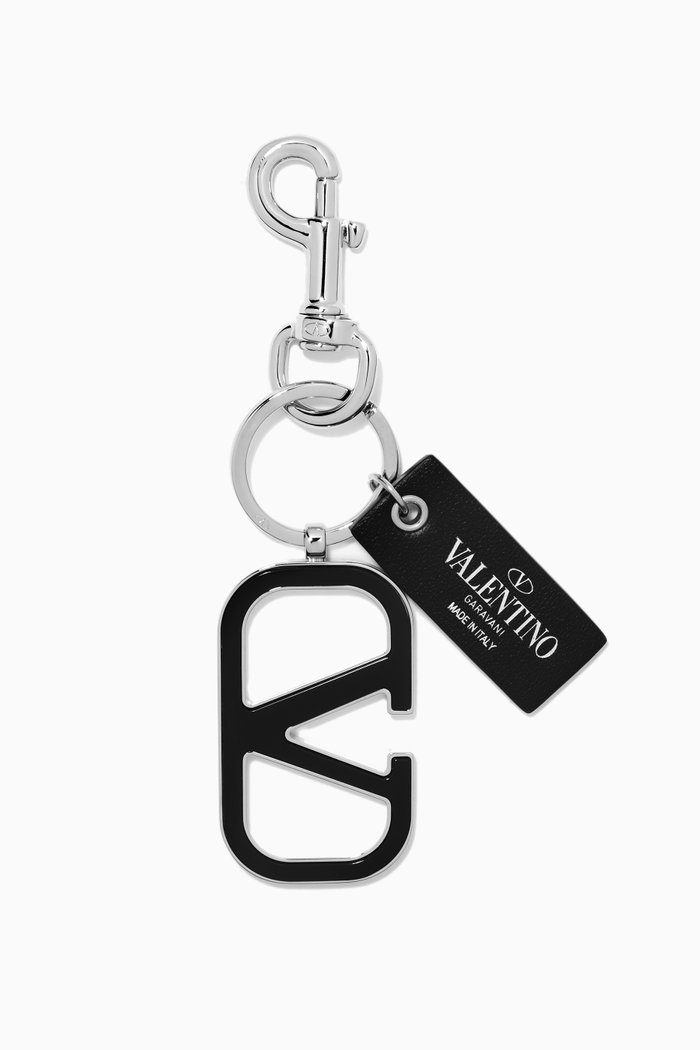 

Valentino Garavani VLOGO Keychain, Silver
