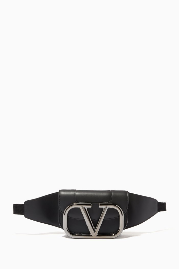 

Valentino Garavani Supervee Belt Bag in Leather, Black