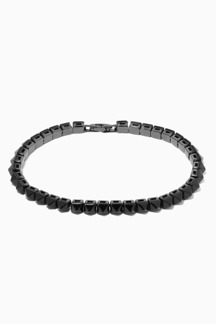

Valentino Garavani Rockstud Bracelet in Metal, Black
