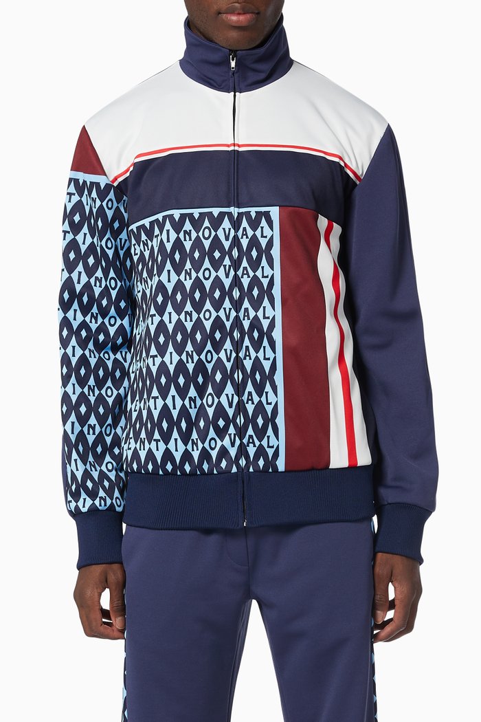 

Valentino Foulard Archive Sweatshirt in Technical Cotton, Multicolour
