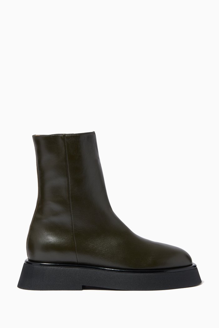 

Rosa Boots in Calf Leather, Green