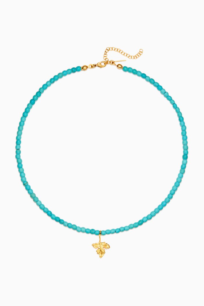 

Gloria Choker in 24kt Gold-Plated Bronze, Blue