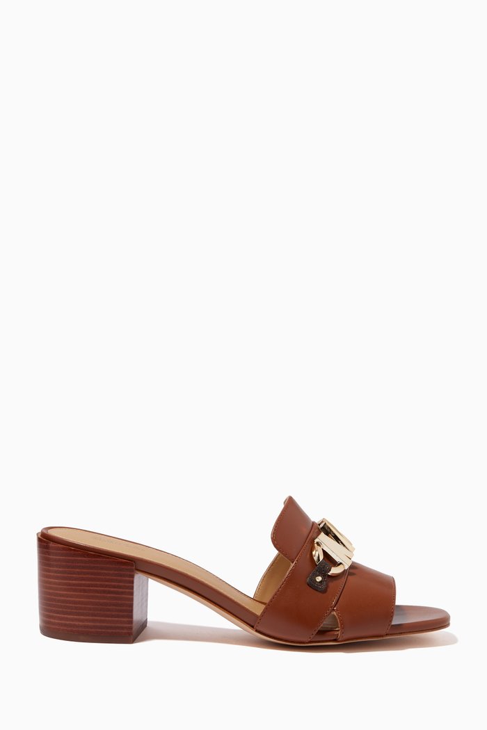 

Izzy Logo Mules in Leather, Multicolour