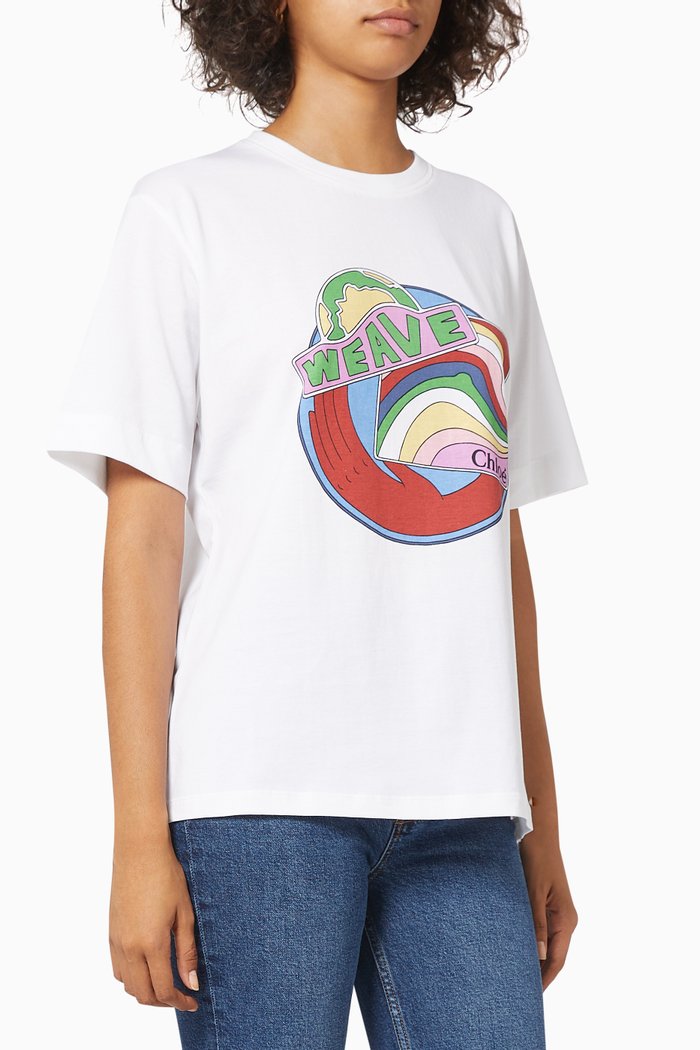 

Graphic T-shirt in Organic Cotton Jersey, White