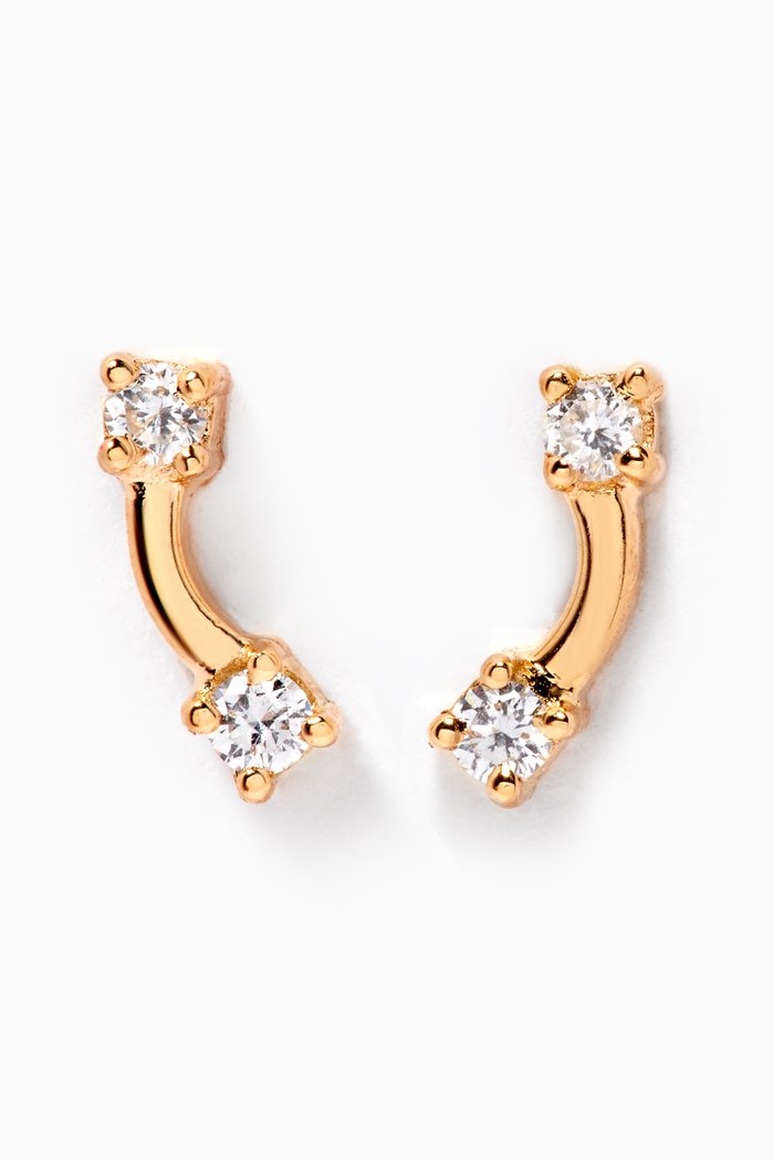 

Double Stud Diamond Earrings in 18kt Yellow Gold