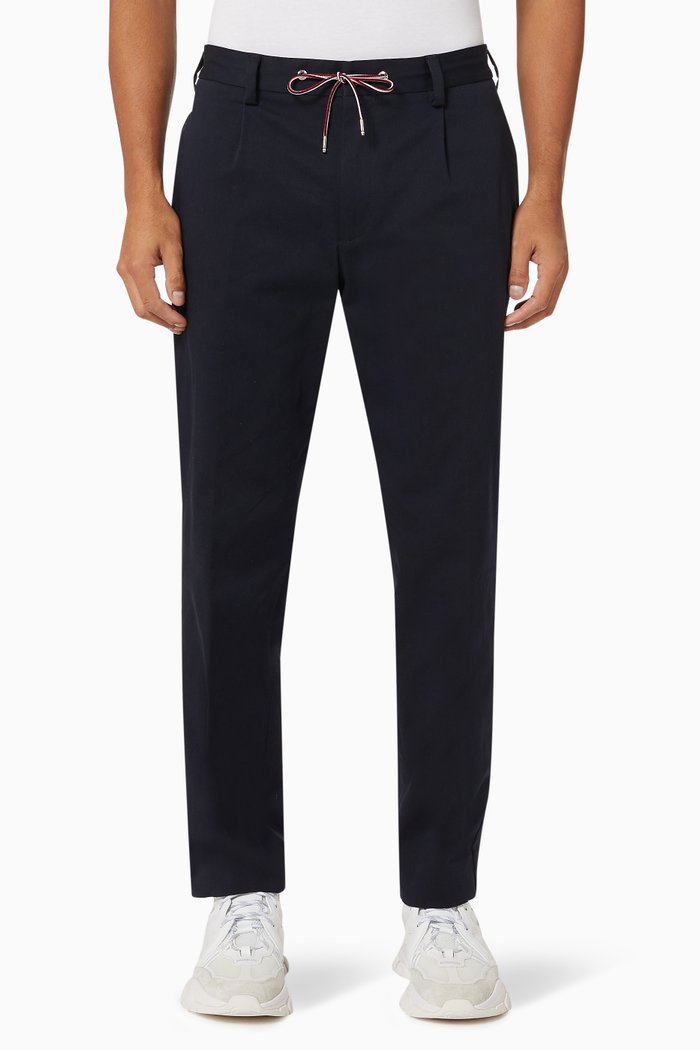 

Chino Pants in Stretch Cotton, Blue