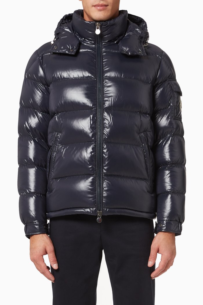 

Maya Jacket in Down Quilted Nylon Laqué, Blue