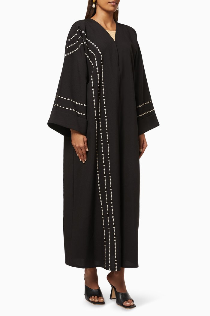 

Abaya with Embroidery, Black