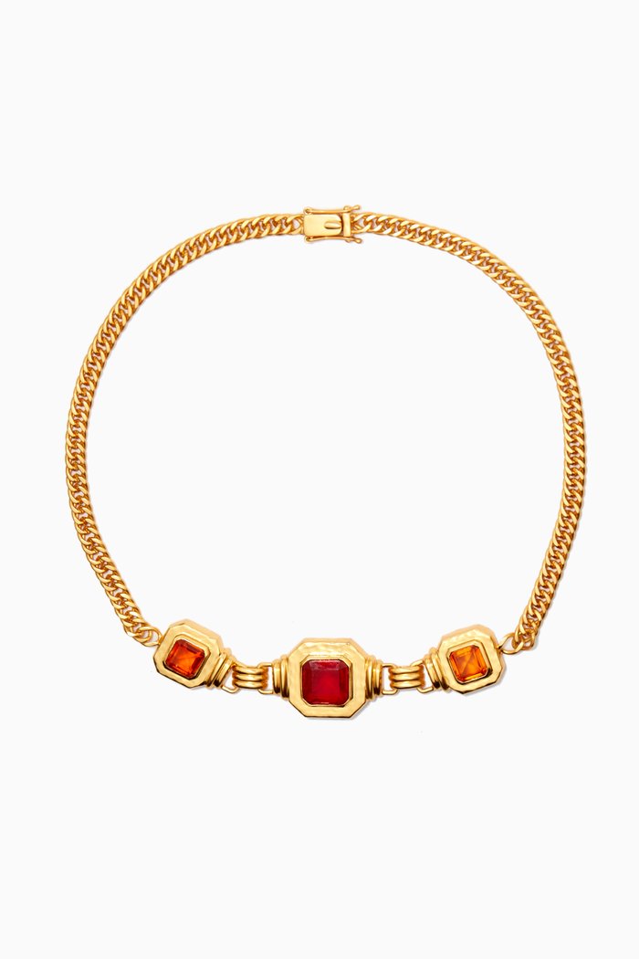 

Brandi Necklace in 24kt Gold Plating, Orange