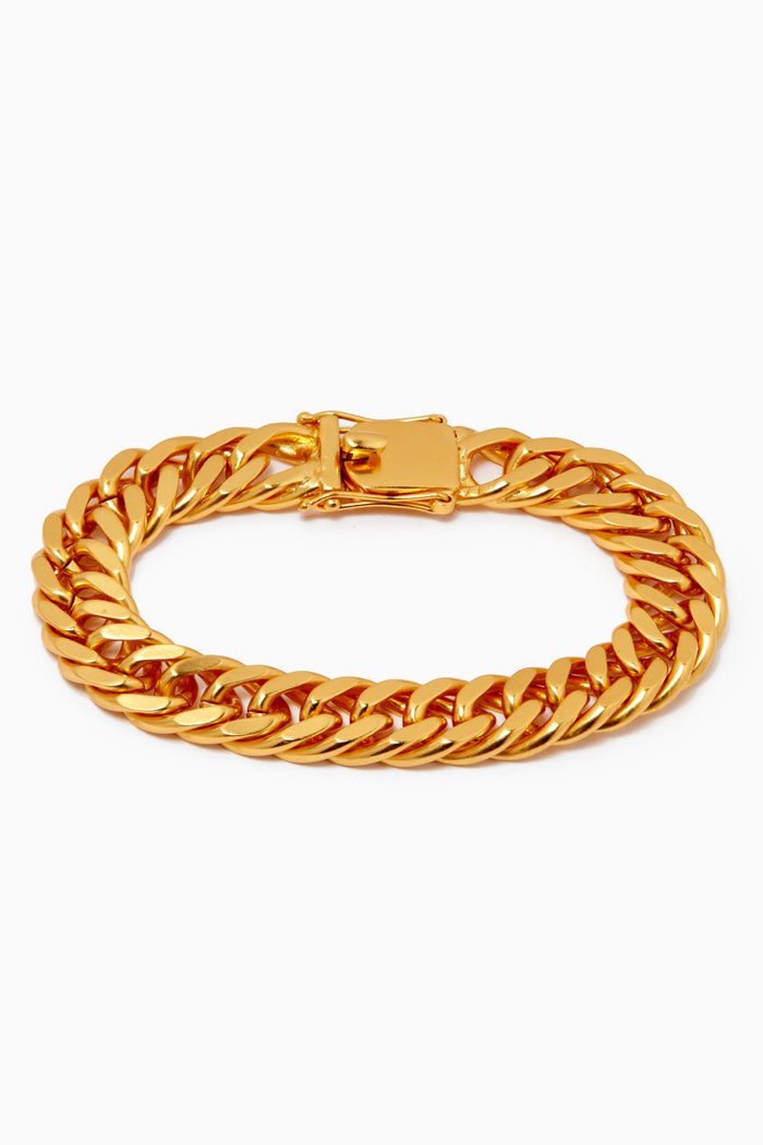 

Bianca Cuban Chain Bracelet in 24kt Gold Plating