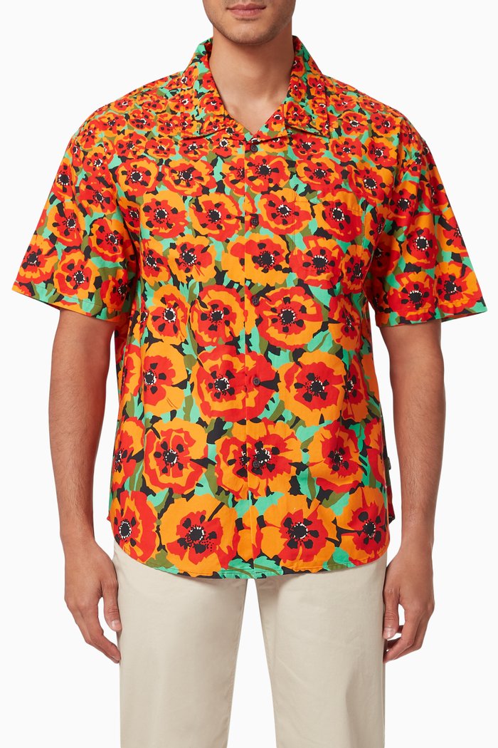 

Poppy Shirt in Cotton Poplin, Orange