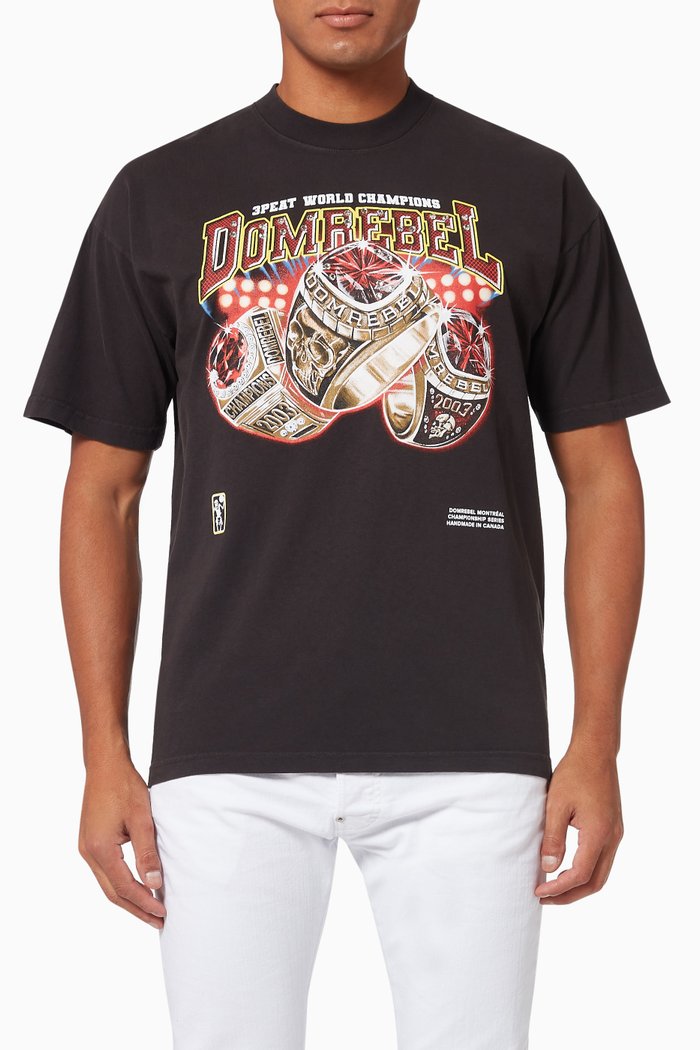 

Rings Box T-shirt in Cotton, Black