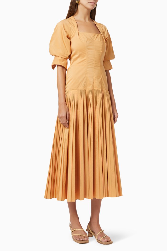 

Iva Midi Dress in Cotton Blend, Brown