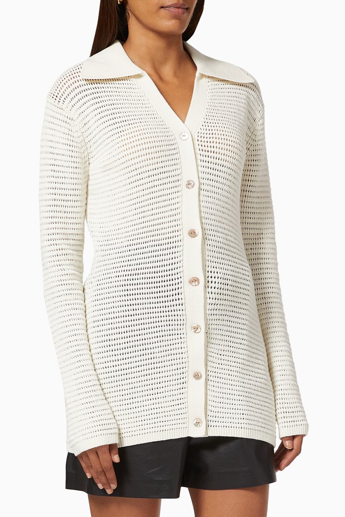 

Evelyn Top in Crochet Knit, Neutral
