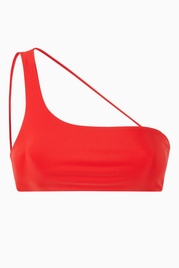 

Apex One-shoulder Bikini Top, Red