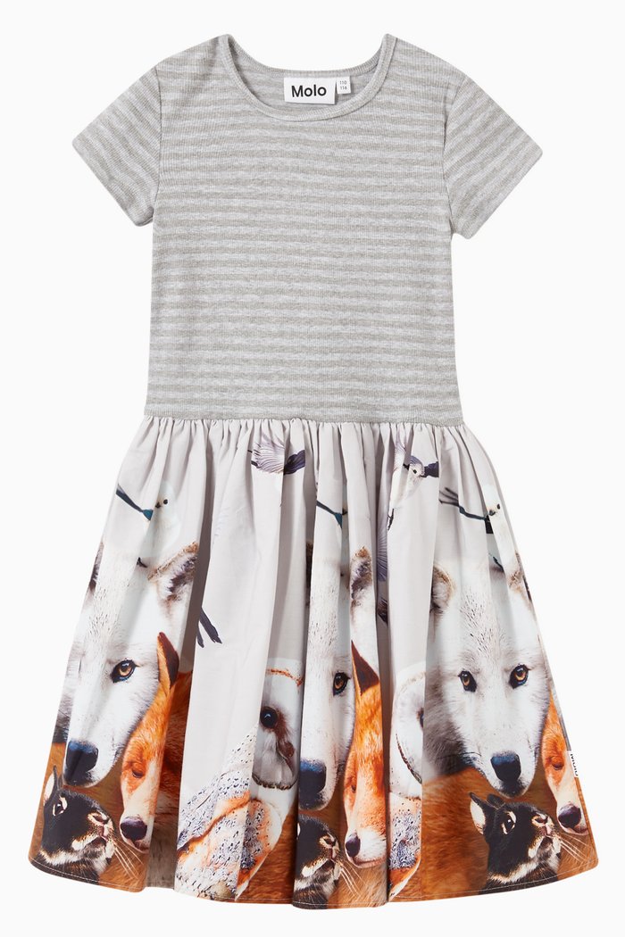 

Cissa Dress in Organic Cotton, Grey
