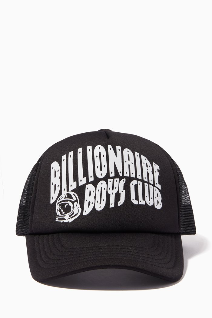 Arch Logo Trucker Cap in Foam, Black