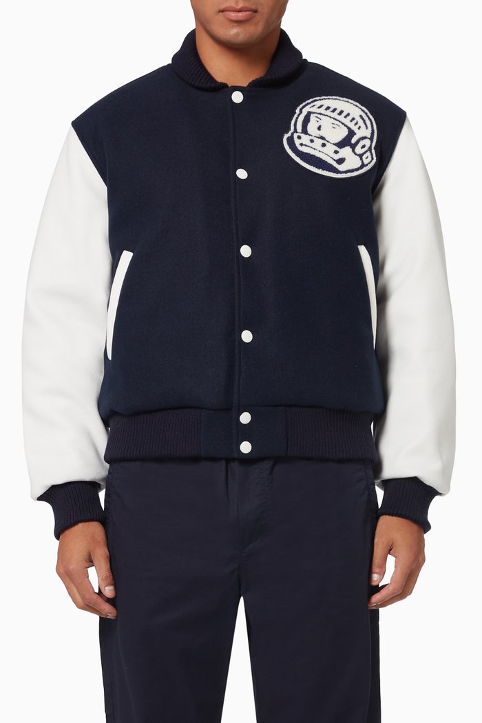 

Astro Varsity Jacket in Wool Blend, Blue