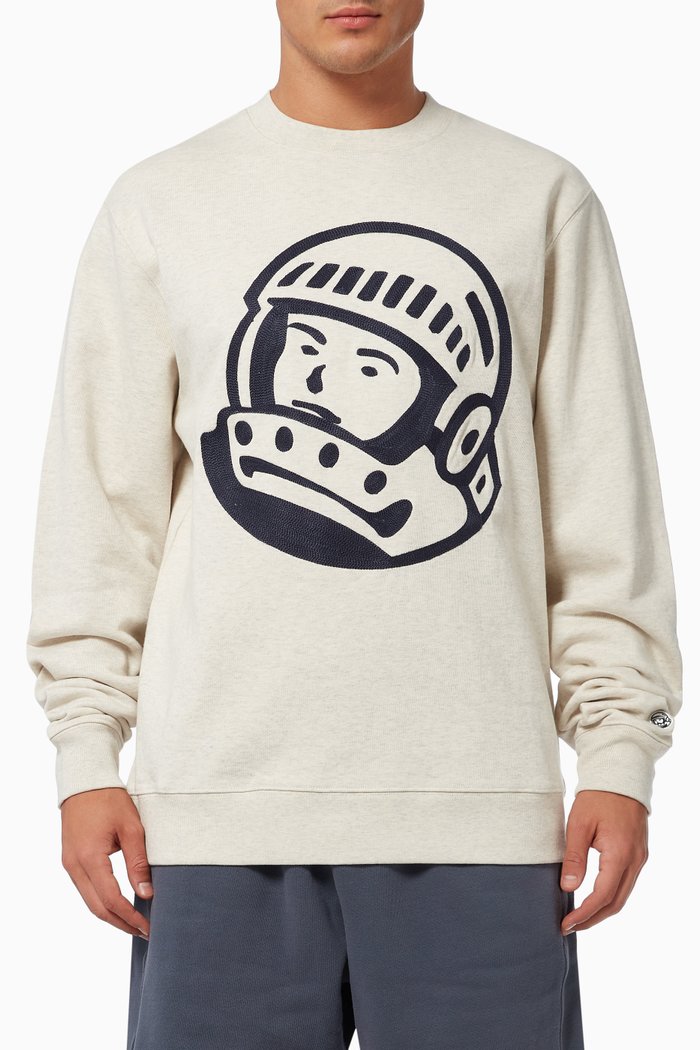 Chainstitch Astro Logo Sweatshirt in Jersey, Neutral