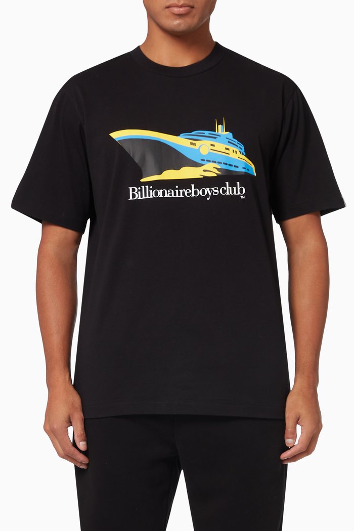 

Boat T-shirt in Jersey Cotton, Black