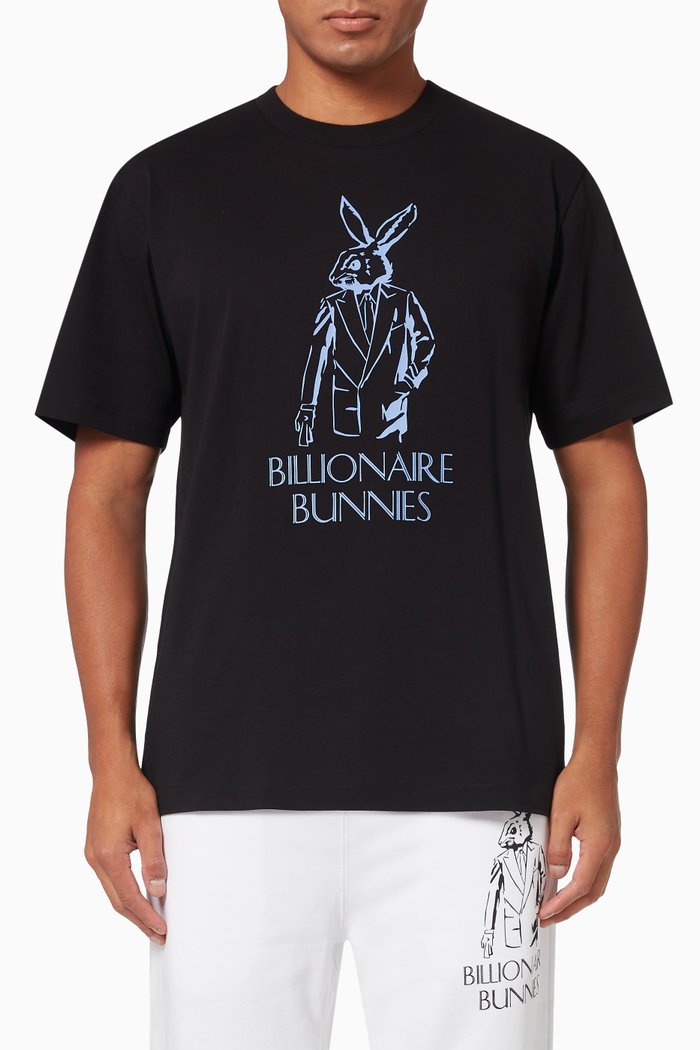 

Bunnies T-shirt in Jersey Cotton, Black