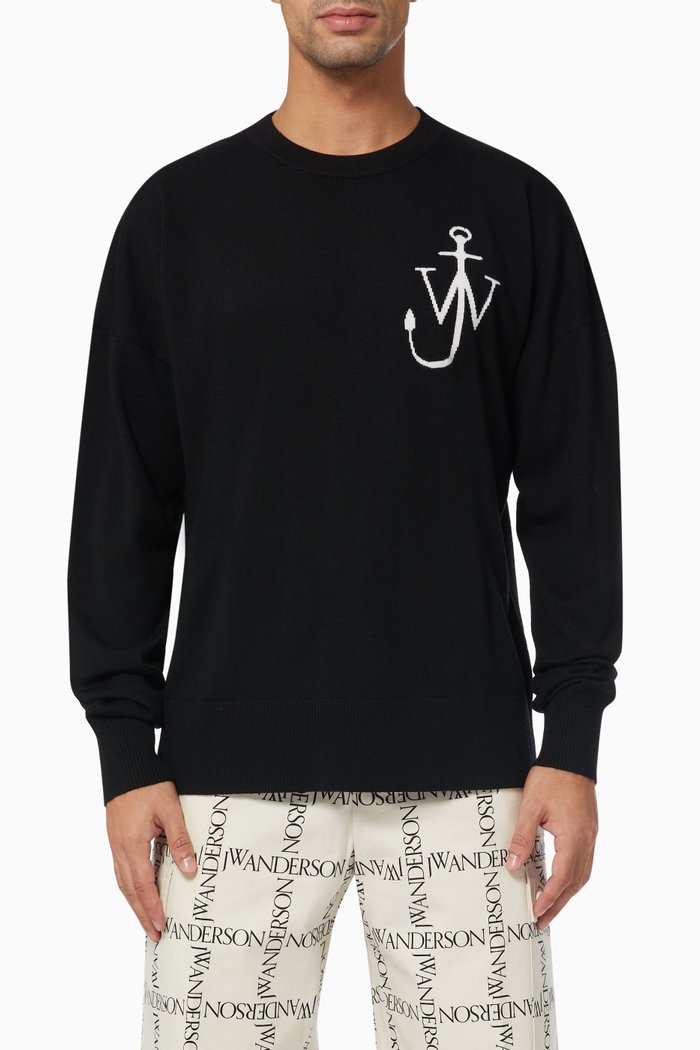 

Anchor Jumper in Wool, Black