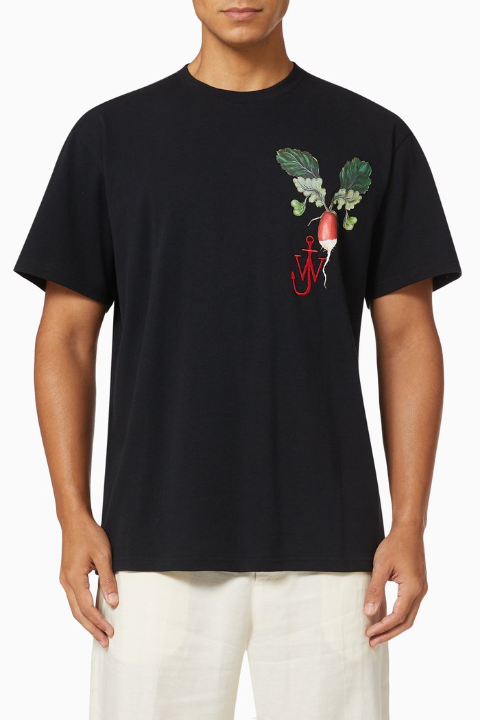 

Veggie Logo T-shirt in Cotton, Black