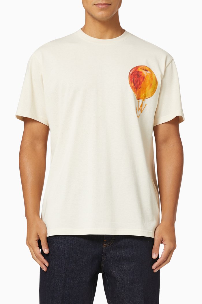 

Peach Logo T-shirt in Cotton, Neutral