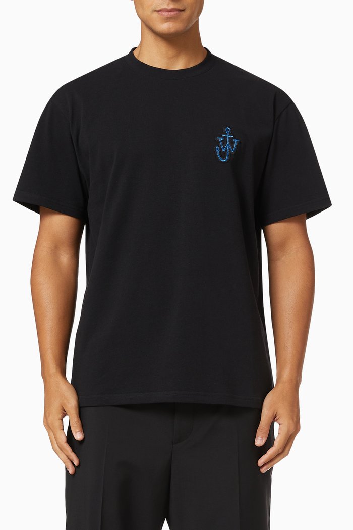 

Anchor Patch T-shirt in Cotton, Black