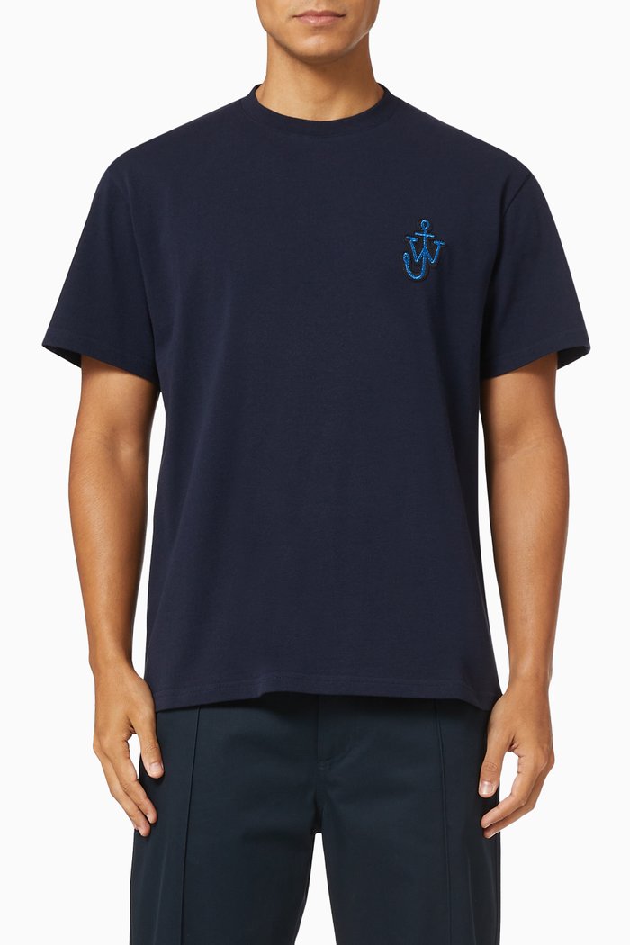 

Anchor Patch T-shirt in Cotton, Blue