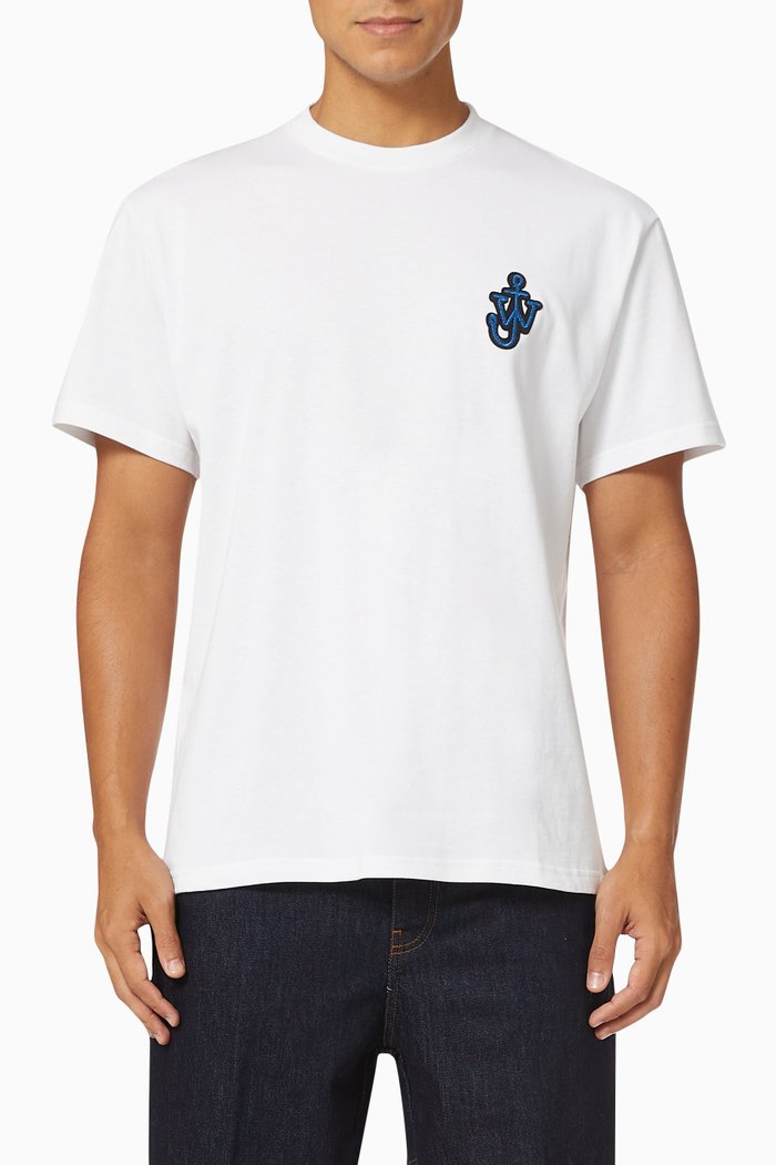 

Anchor Patch T-shirt in Cotton, White
