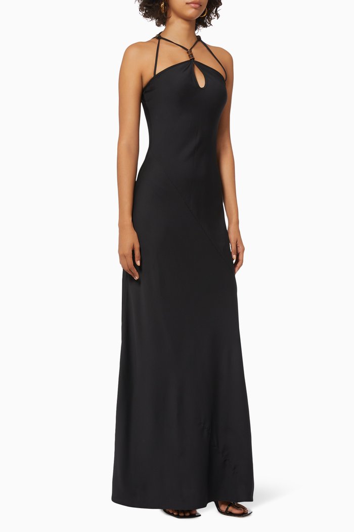

Beaded Slip Dress, Black