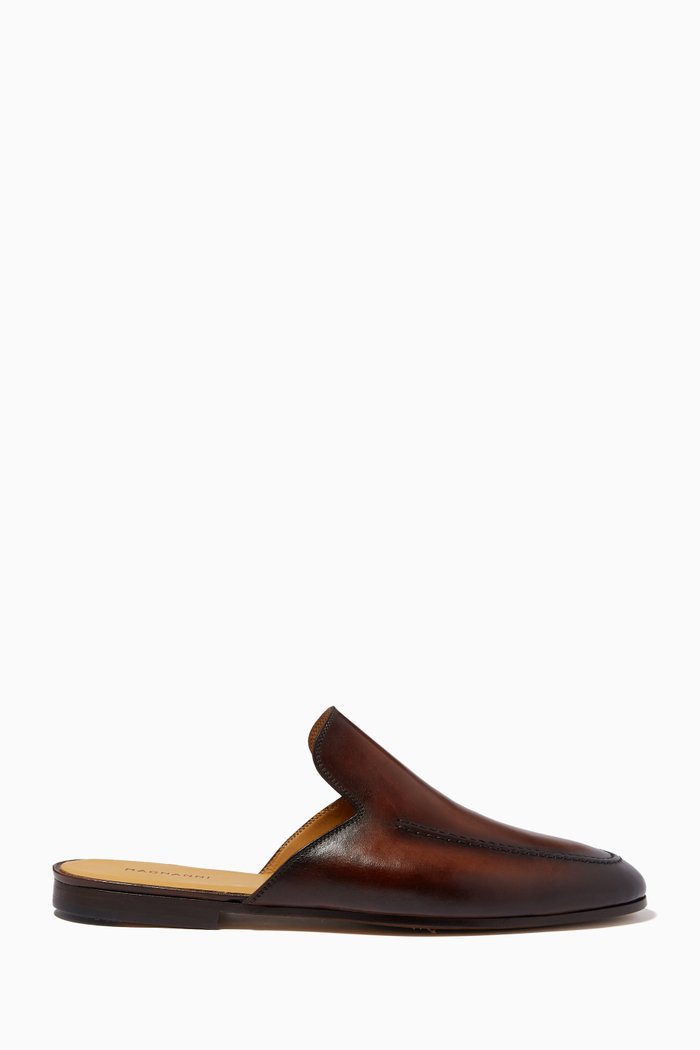 

B677 Mules in Smooth Leather, Brown