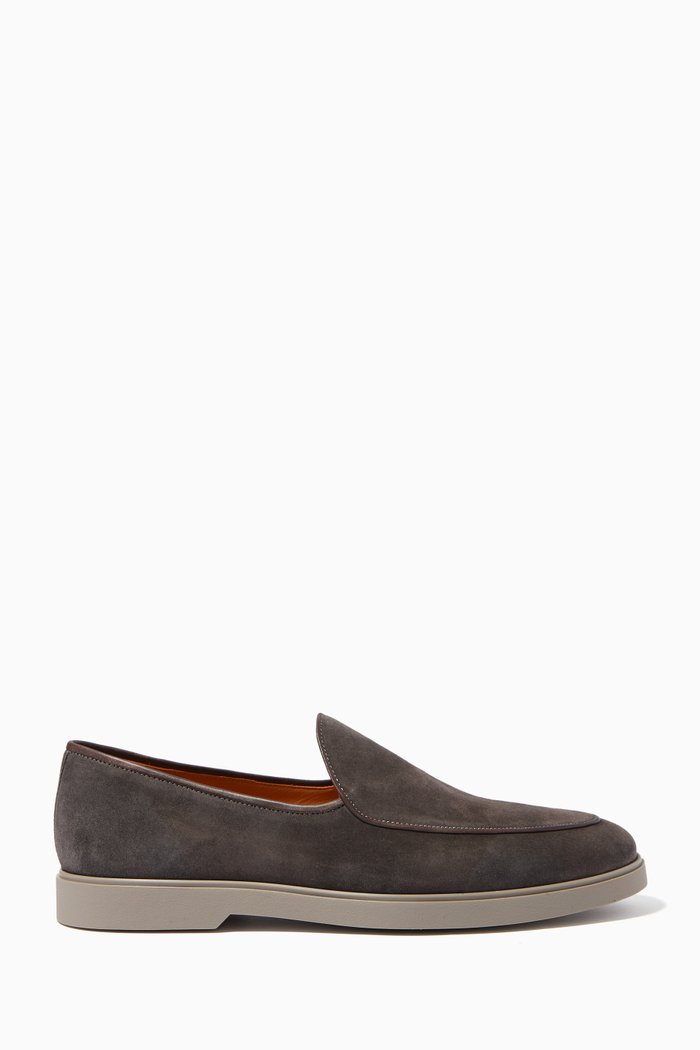 

Javea Loafers in Suede Leather, Grey