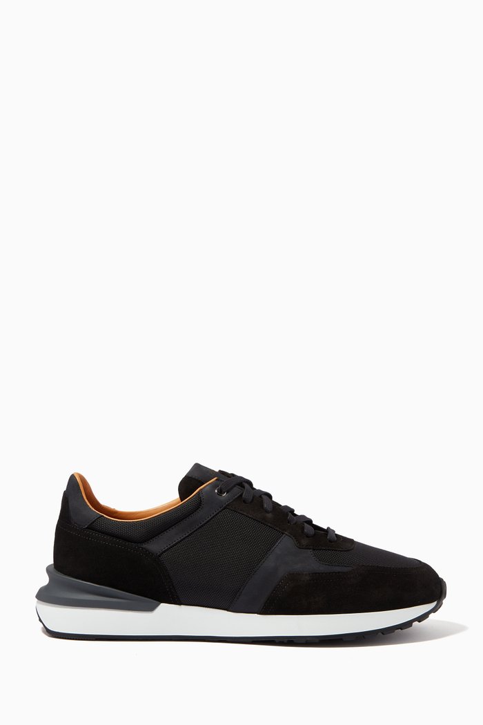 

Grafton Sneakers in Mesh & Suede, Black