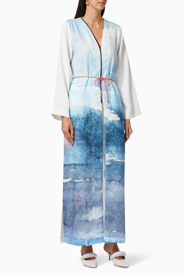 

Art Abaya in Crepe, White