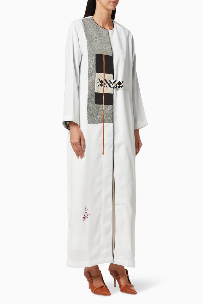 

Art Abaya in Crepe, White