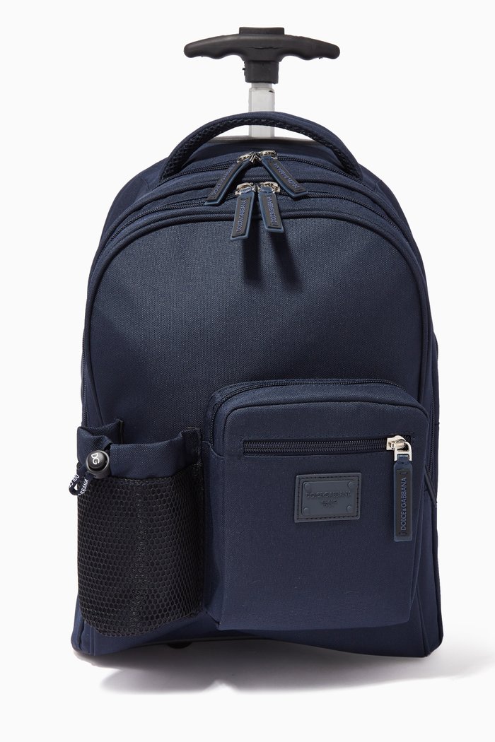 

Back to School Trolley Bag with Branded Plate in Cordura, Blue