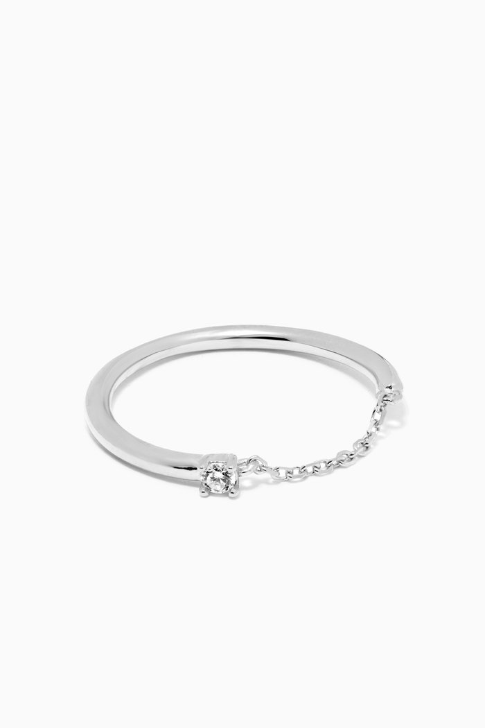 

Aisha Nia Ring in Sterling Silver, White