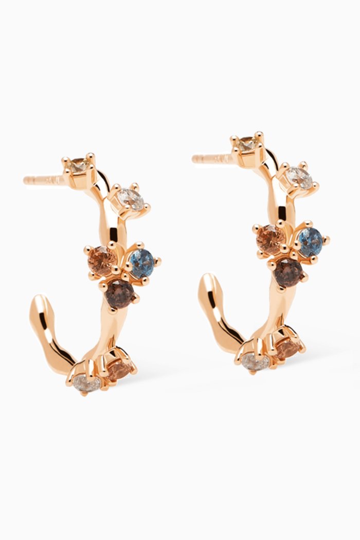 

Five Hoop Earrings in 18kt Gold-plated Sterling Silver