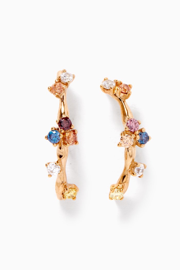 

Five Zoe Earrings in 18kt Gold-plated Sterling Silver